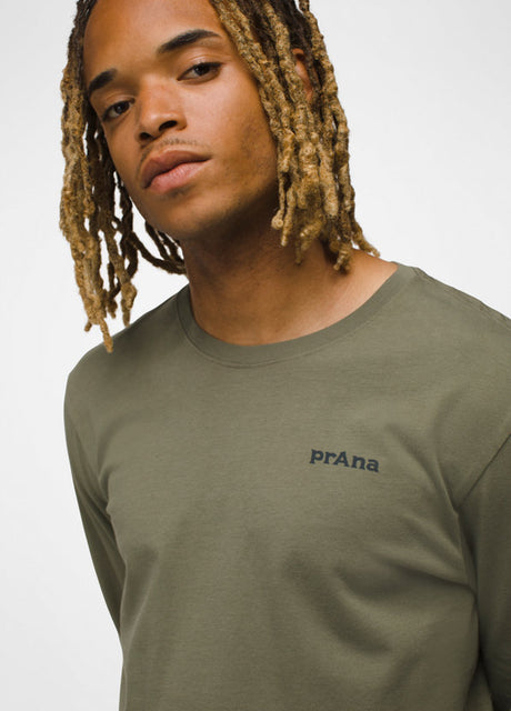 Prana Men's Everyday Graphic Long-Sleeve Tee - Rye Green Standard Rye Green Standard