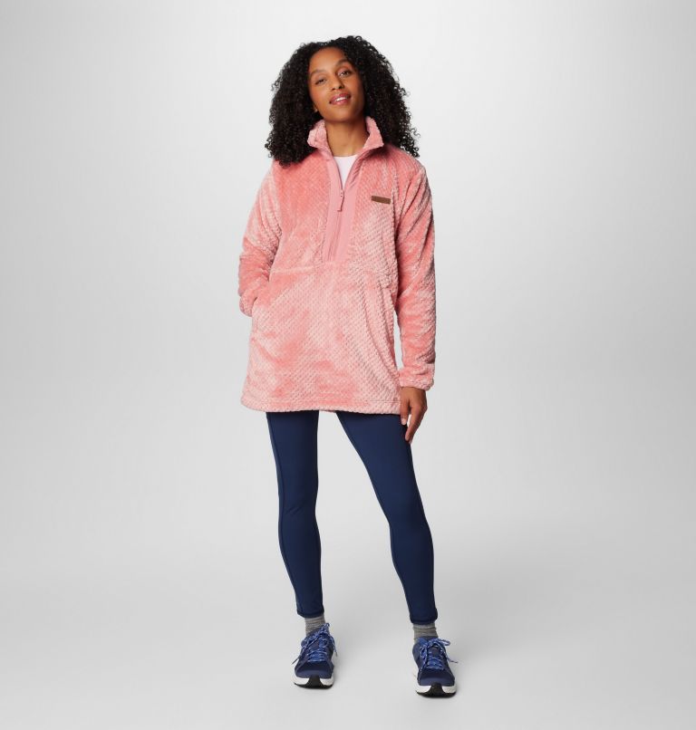 Columbia Women's Fire Side Quarter-Zip II Fleece Pullover- Pink Agave Pink Agave