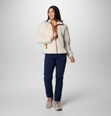 Columbia Women's Boundless Discovery Sherpa Full-Zip II Jacket - Chalk/Camel Brown Chalk/Camel Brown