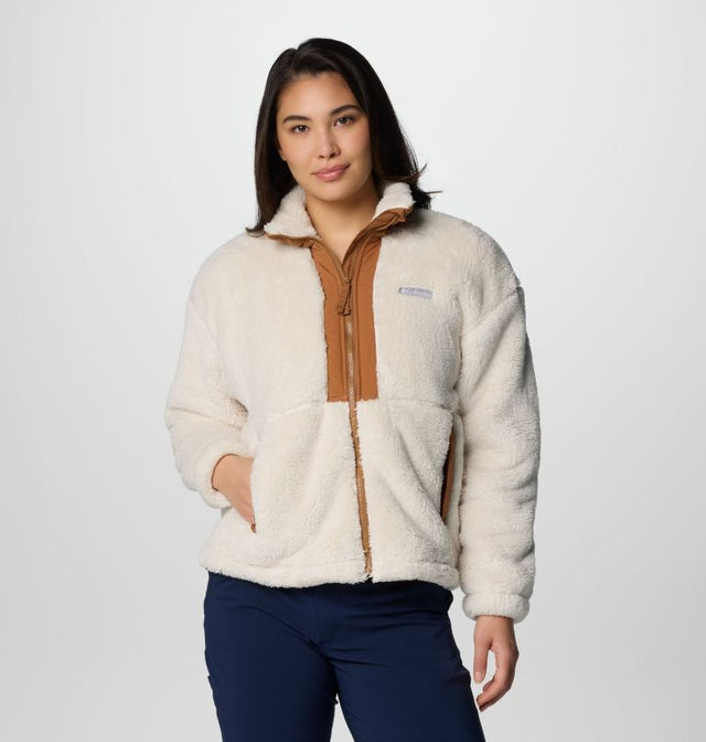 Columbia Women's Boundless Discovery Sherpa Full-Zip II Jacket - Chalk/Camel Brown Chalk/Camel Brown