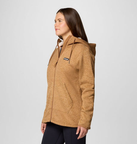 Columbia Women's Sweater Weather II Sherpa Full-Zip Jacket - Camel Brown Heather Camel Brown Heather