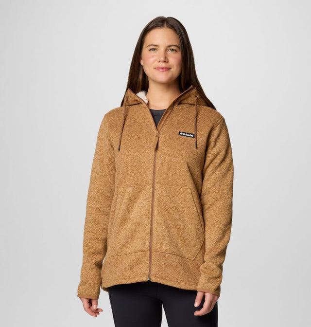 Columbia Women's Sweater Weather II Sherpa Full-Zip Jacket - Camel Brown Heather Camel Brown Heather