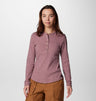 Columbia Women's Brea Falls Henley Long-Sleeve Shirt - Fig Fig