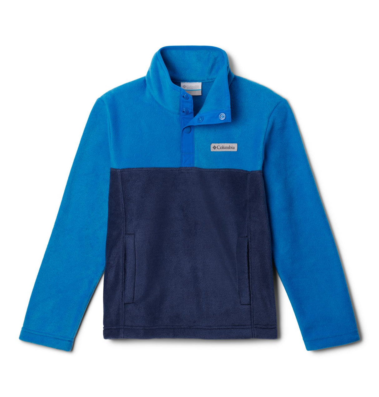 Columbia Kids Steens Mtn II Quarter Snap Fleece Pullover - Collegiate Navy / Bright Indigo Collegiate Navy / Bright Indigo