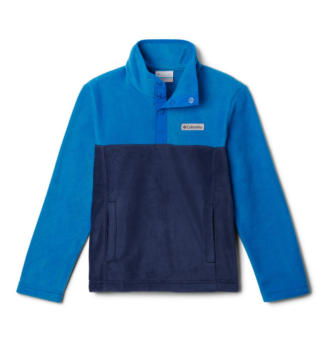 Columbia Kids Steens Mtn II Quarter Snap Fleece Pullover - Collegiate Navy / Bright Indigo Collegiate Navy / Bright Indigo