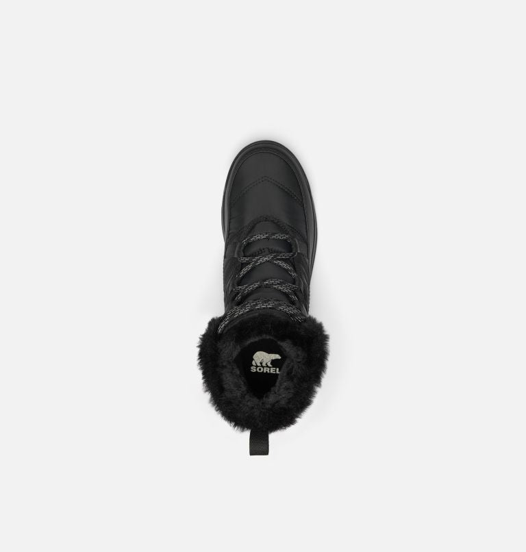 Sorel Women's Whitney II Plus Waterproof Lace Boot - Black/Quarry Black/Quarry