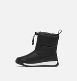 Sorel Kids' Whitney II Plus Puffy Waterproof Boot - Black/Sea Salt Black/Sea Salt