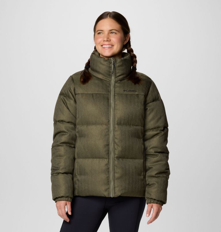 Columbia Women's Puffect Herringbone Jacket - Stone Green Herringbone Stone Green Herringbone