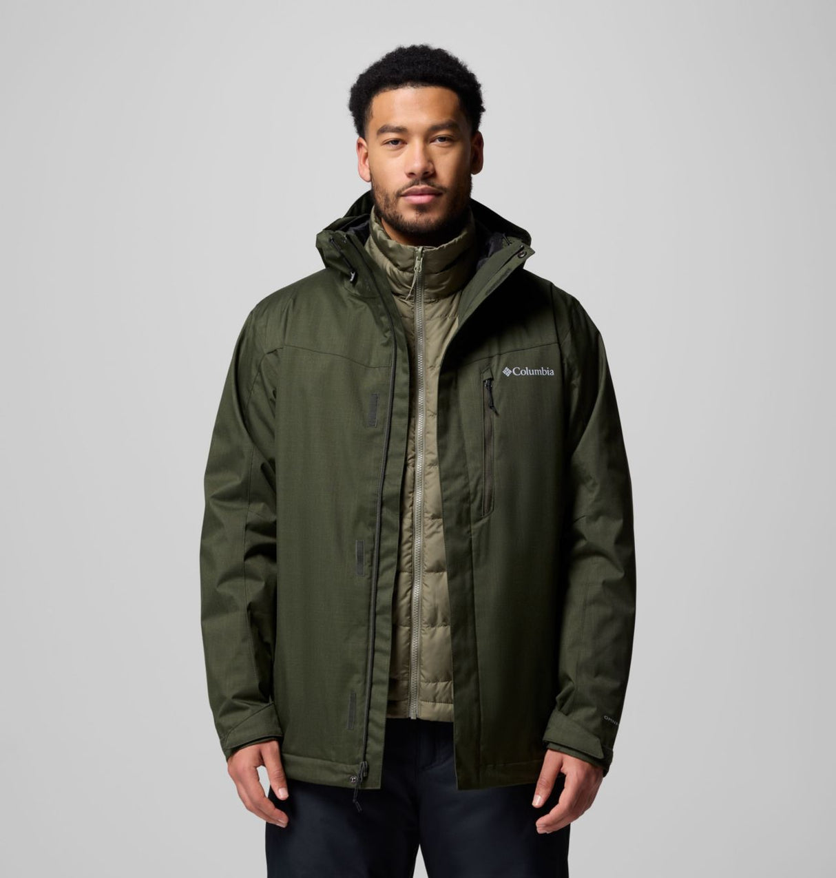 Columbia Mens Whirlbird V Interchange Jacket Greenscape melange