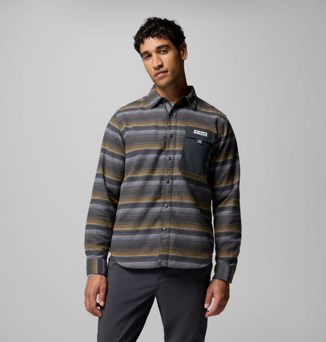 Columbia Mens Pfg Uncharted Overshirt Shark twilights