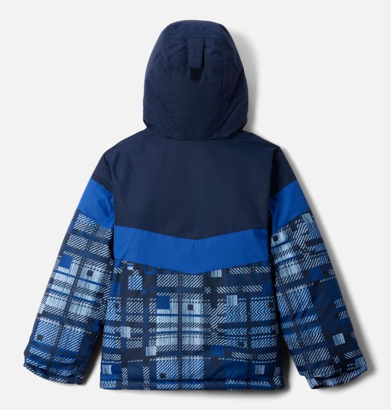 Columbia Boys' Lightning Lift III Printed Jacket - Coll Navy Warp Plaid/Mtn Blue Coll Navy Warp Plaid/Mtn Blue