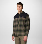 Columbia Men's Roughtail Utility Over Shirt - Surplus Green Blurred Buck Plaid/Black Surplus Green Blurred Buck Plaid/Black