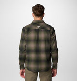 Columbia Men's Roughtail Utility Over Shirt - Surplus Green Blurred Buck Plaid/Black Surplus Green Blurred Buck Plaid/Black