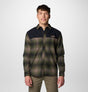 Columbia Men's Roughtail Utility Over Shirt - Surplus Green Blurred Buck Plaid/Black Surplus Green Blurred Buck Plaid/Black