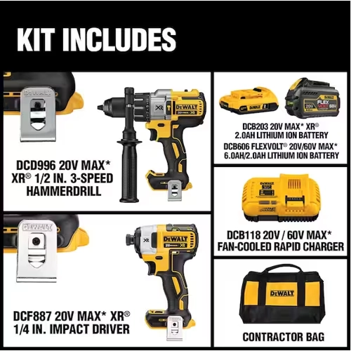 Dewalt 20V MAX Cordless Automotive Drill Combo Kit