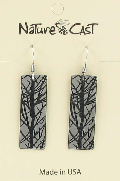 Nature Cast Metalworks Abstract Branches Disc Dangle Earring