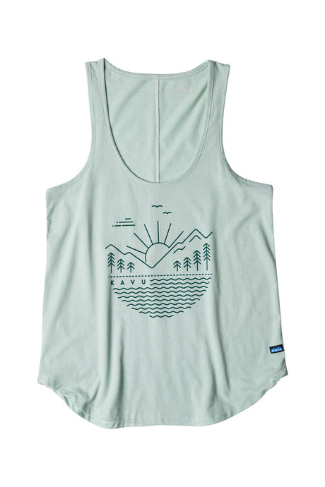 KAVU Women's Don't Sweat It Tank Top - Cool Aqua Cool Aqua