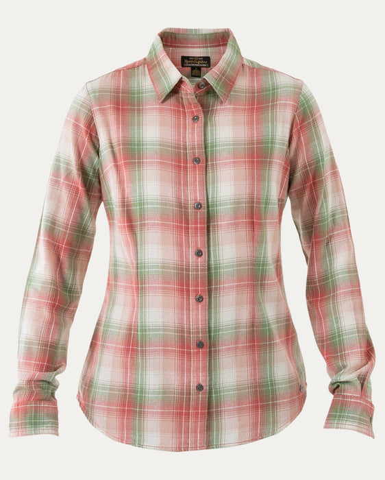 Noble Outfitters Women's Downtown Flannel Shirt Dusty Rose Plaid