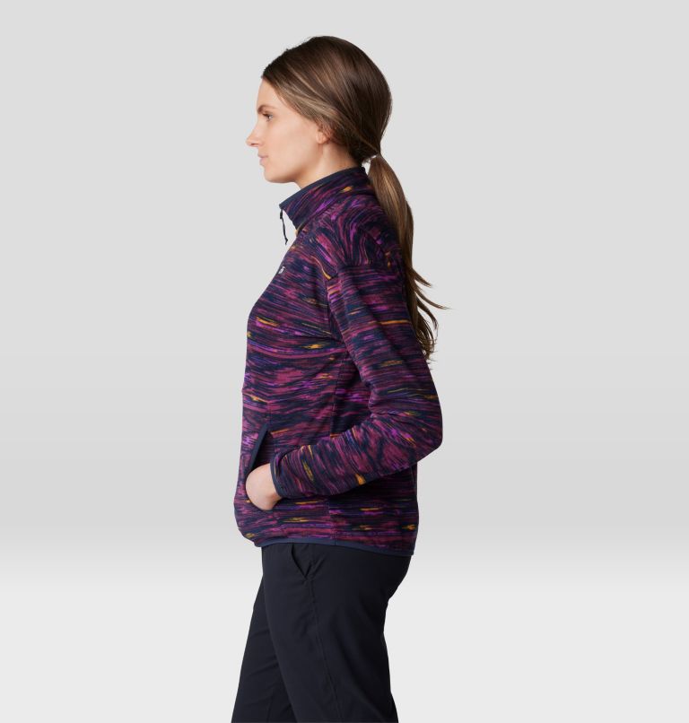 Mountain Hardwear Women's Microchill Half-Zip - Blackberry Stria Print Blackberry Stria Print