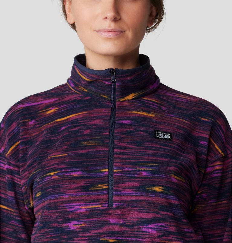 Mountain Hardwear Women's Microchill Half-Zip - Blackberry Stria Print Blackberry Stria Print