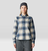 Mountain Hardwear Women's Plusher Long-Sleeve Shirt - Adriatic Blue Ombre Buffalo Check Adriatic Blue Ombre Buffalo Check