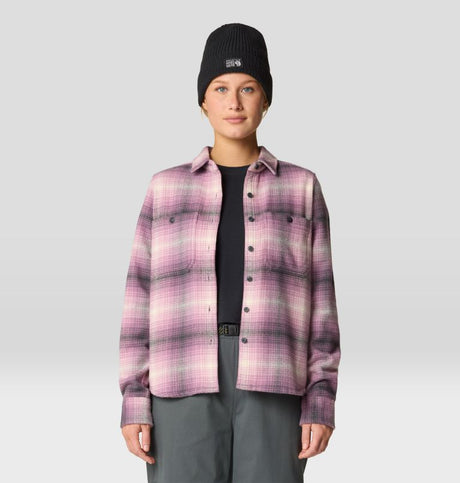 Mountain Hardwear Women's Plusher Long-Sleeve Shirt - Dark Daze Buffalo Ombre Check Dark Daze Buffalo Ombre Check