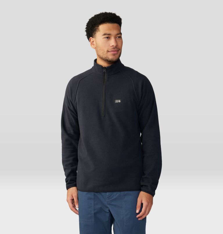 Mountain Hardwear Men's Microchill Quarter-Zip Pullover - Black Black