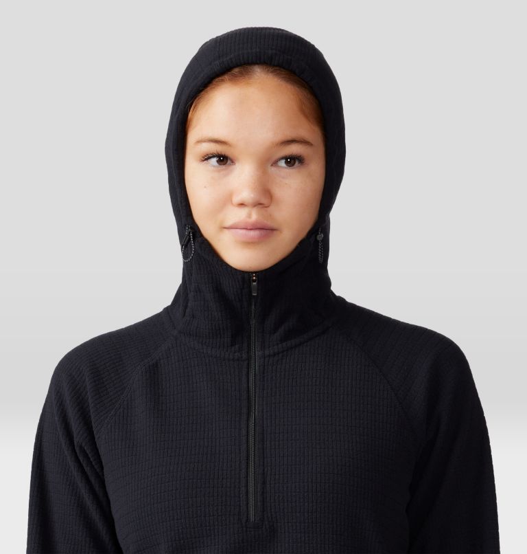 Mountain Hardwear Women's Summit Grid Half-Zip Hoodie - Black Black