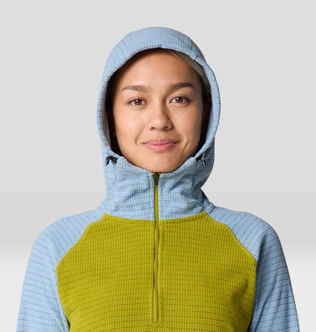 Mountain Hardwear Women's Summit Grid Half-Zip Hoodie - Python Green/Element Python Green/Element