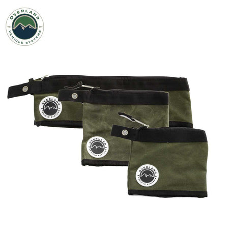 Overland Vehicle Systems Set Of 3 Waxed Canvas Bags