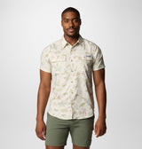 Columbia Mens PFG Uncharted Printed Short Sleeve Shirt - Stone Everglades Stone Everglades