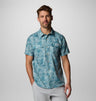 Columbia Mens PFG Uncharted Printed Short Sleeve Shirt - Crushed Blue Swamplands Crushed Blue Swamplands