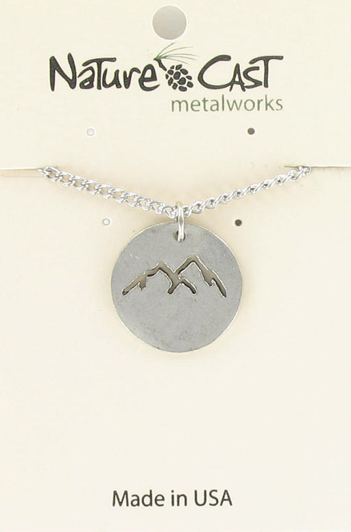 Nature Cast Metalworks Cutout Mountain Peaks Pendant Necklace