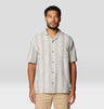 Mountain Hardwear Mens Cottonwood Camp Lite Short Sleeve Shirt - Moon Blue Strata Stripe Moon Blue Strata Stripe
