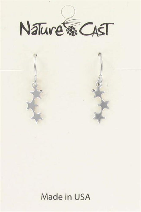 Nature Cast Metalworks Delicate Star Trio Dangle Earring