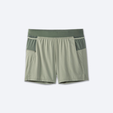 Brooks Men's Sherpa 2-in-1 Short Pebble/dark pebble