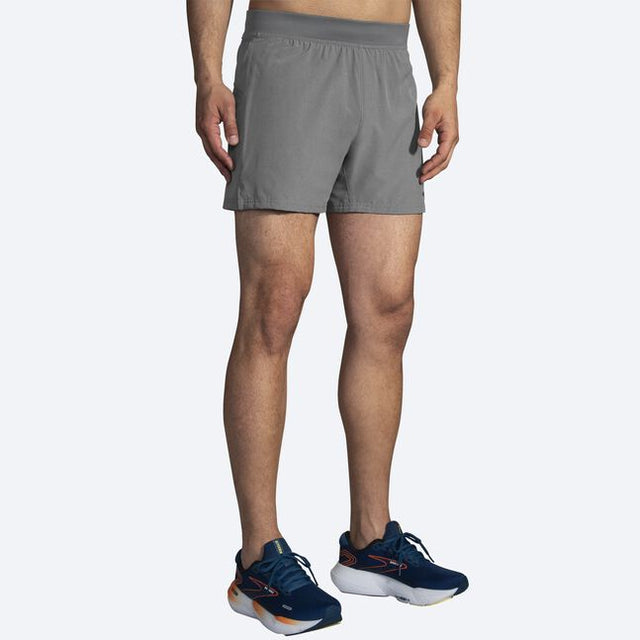 Brooks Men's Sherpa 5" Short Heather Charcoal