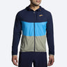 Brooks Men's Canopy Jacket Nvy/springbrk/pebble