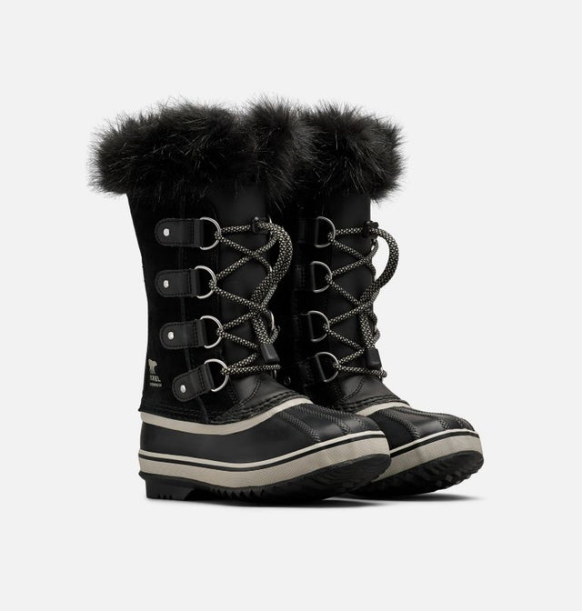 Sorel Youth Joan of Arctic Waterproof Boot - Black/Dove Black/Dove