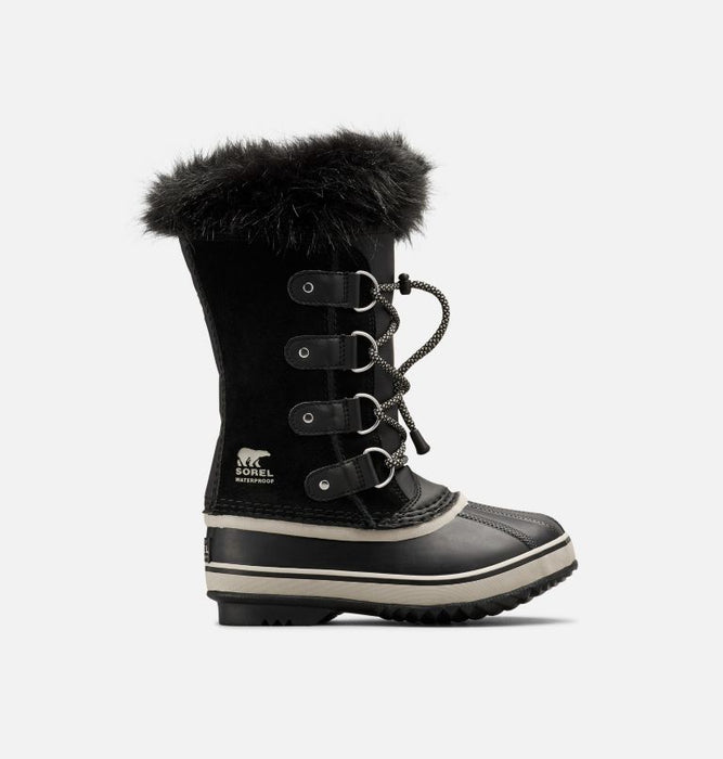 Sorel Youth Joan of Arctic Waterproof Boot - Black/Dove Black/Dove