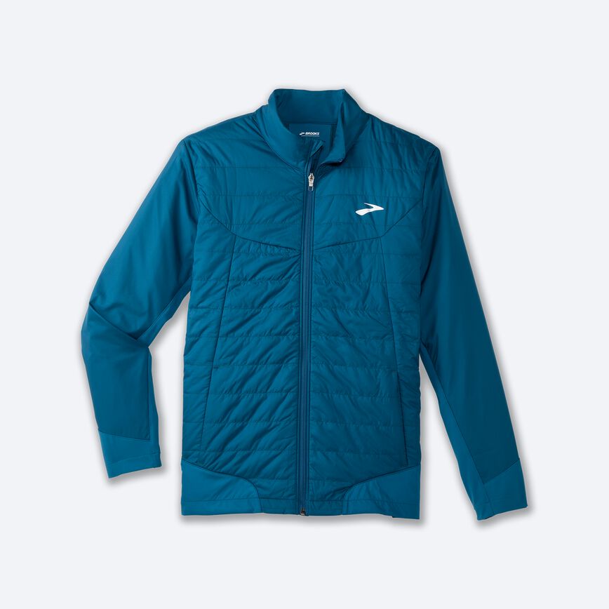 Brooks Men's Shield Hybrid Jacket 2.0 Dk ocean