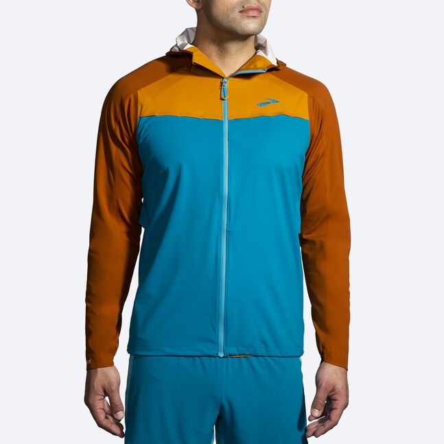 Brooks running jacket fashion mens orange