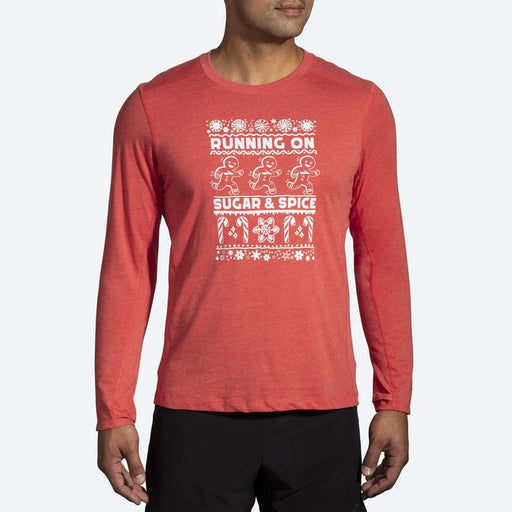 Brooks Men's Distance Long Sleeve 2.0 Red/runmerry23