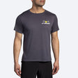 Brooks Men's Distance Short Sleeve 3.0 Shirt Asphalt/Mountain