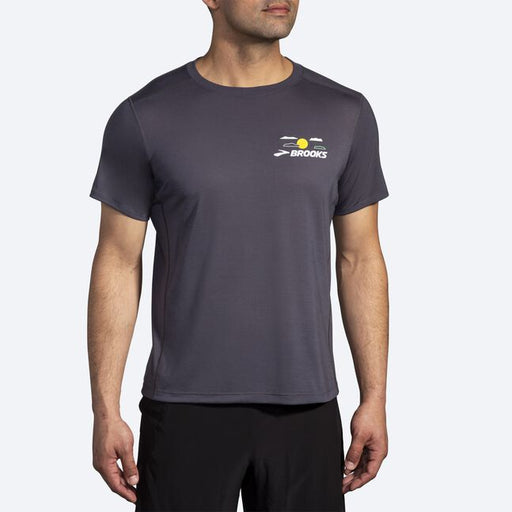 Brooks Men's Distance Short Sleeve 3.0 Shirt Asphalt/Mountain