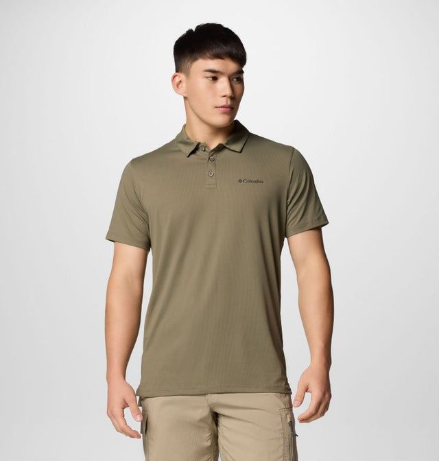 Columbia Mens Tech Trail Utility Polo - Stone Green Stone Green