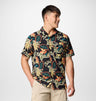 Columbia Mens Tech Trail Utility Printed Woven Short Sleeve Shirt - Black Pasteled Black Pasteled