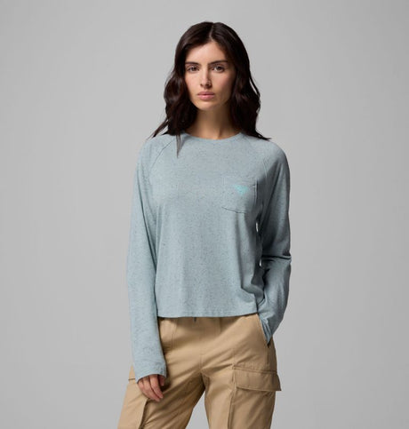 Columbia Womens PFG Uncharted Neps Long Sleeve Shirt - Crushed Blue Crushed Blue