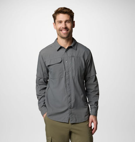 Columbia Mens Skien Valley Long Sleeve Shirt - City Grey City Grey