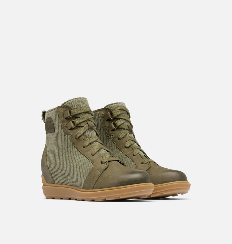 Sorel Women's Evie II NW Lace Plus Bootie - Stone Green/Gum 17 Stone Green/Gum 17